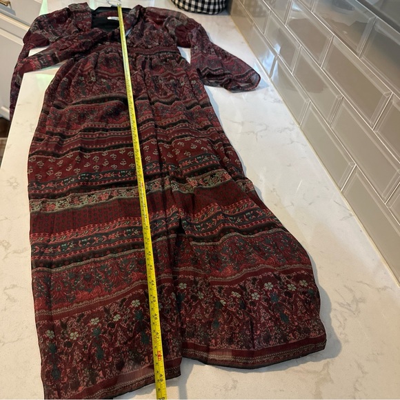 Revolve Boemo Bastille Midi Dress in Maroon Tiered Size Small NWT - Picture 14 of 14